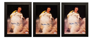 (3) Bobby Orr Signed and Framed 10x12 Color Photographs